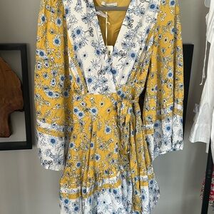 The Clothing Company Yellow and White Floral Long Sleeve Dress